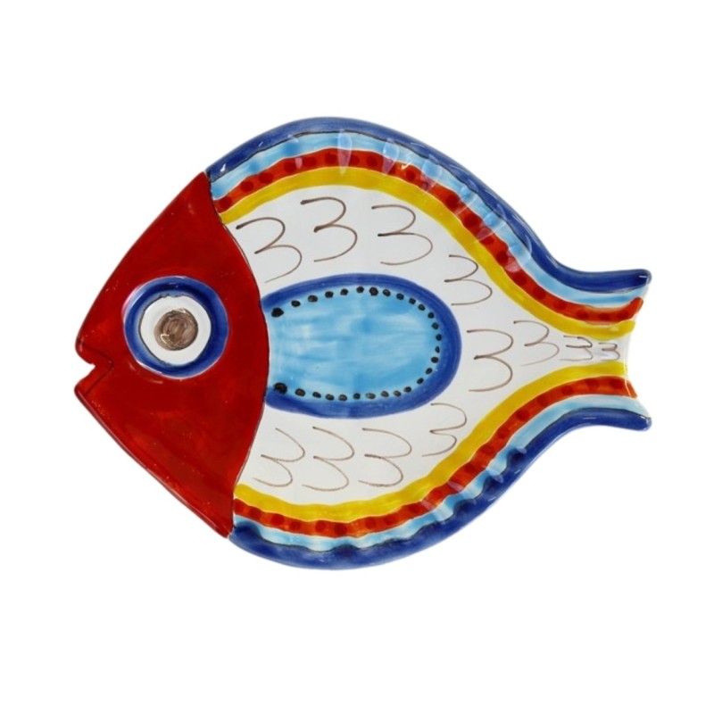 Fish bottom plate PT2PE De Simone Pottery