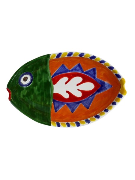Piatto pesce fondo PTPE1 Ceramiche siciliane De Simone
