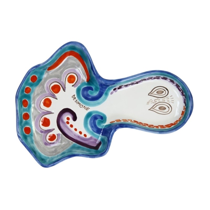 Octopus Plate PT4PO De Simone Sicilian handmade pottery
