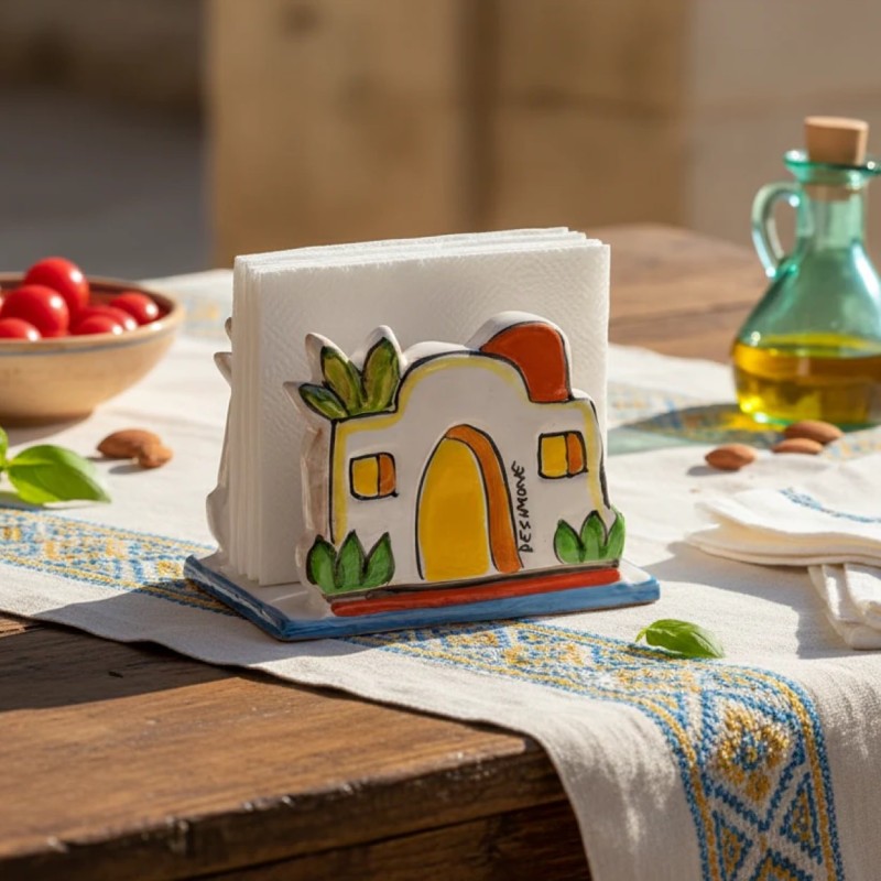 Sicilian handmade Napkin Ring Dammusi Ceramiche De Simone Pottery