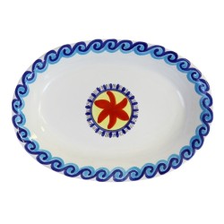 Oval plate Tramontana De Simone sicilian handmade pottery
