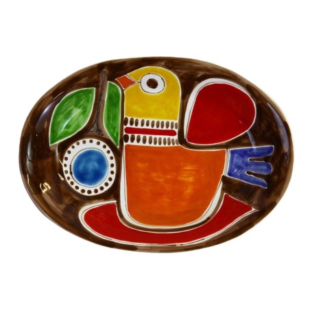Piatto Ovale Stromboli Ceramiche De Simone