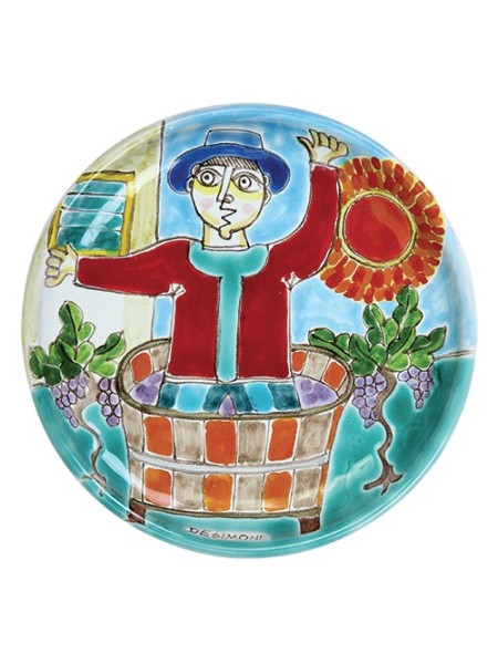 Circular Plate DS 15 cm PT15DS-7 Grape Treading