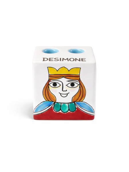 Cubo Portamatite Folk Regina Ceramiche siciliane De Simone