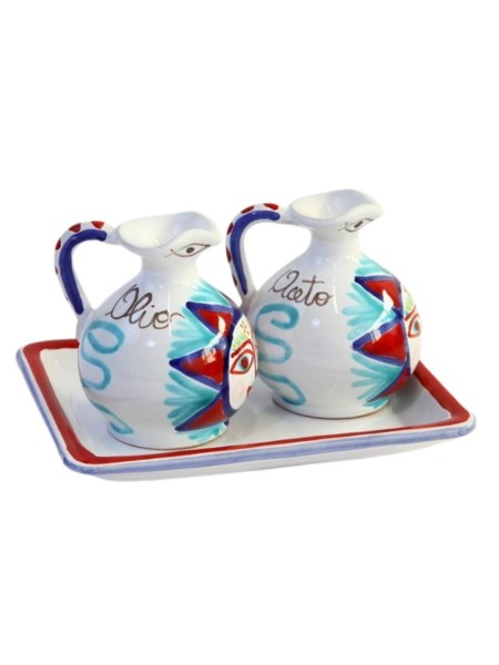 Oil vinegar set Salina Ceramiche De Simone