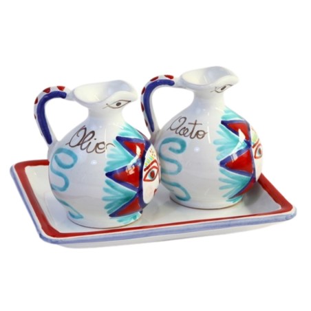 Oil vinegar set Salina Ceramiche De Simone