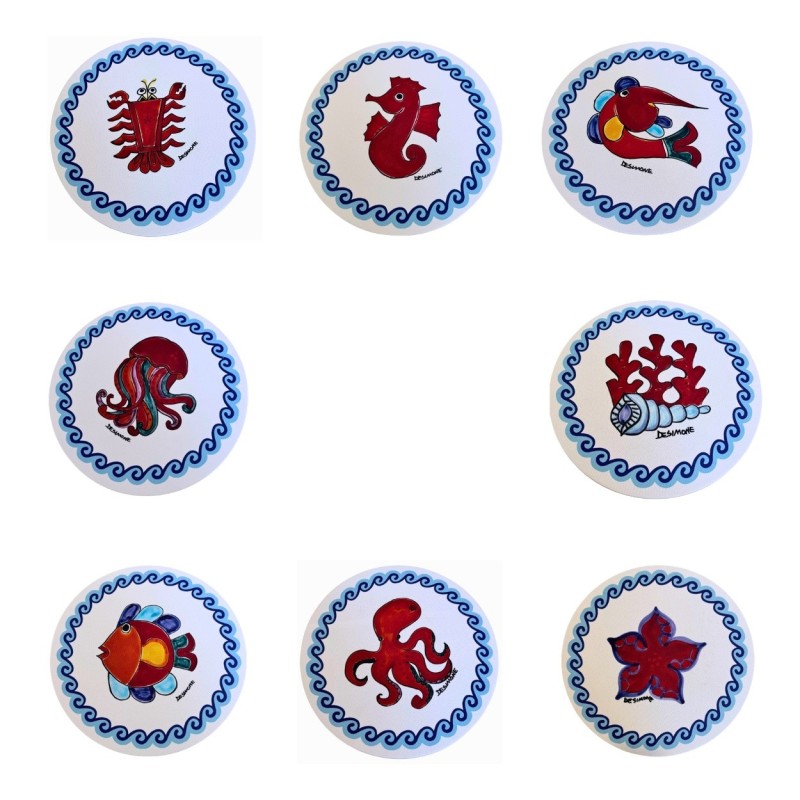 fabric charger mats Folk Ceramiche De Simone