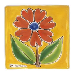 Tozzetto giallo Folk Margherita Ceramiche De Simone
