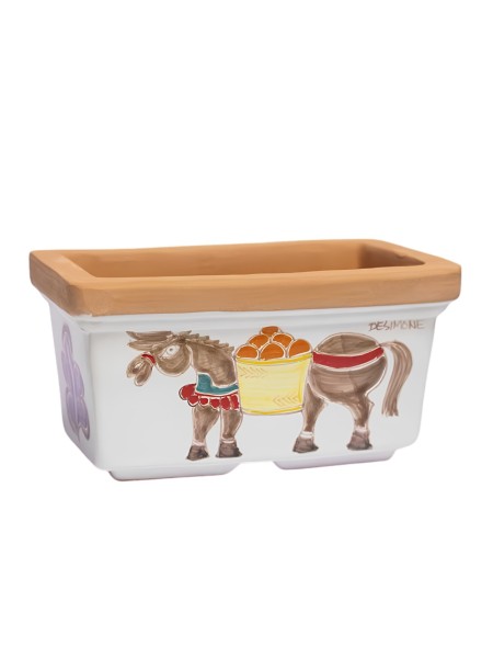 Rectangular planter Folk Donkey VSPRAS