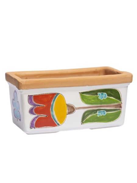 Rectangular planter Folk Tulip