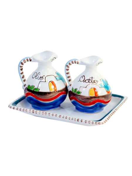 Oil and vinegar set Dammusi Ceramiche De Simone