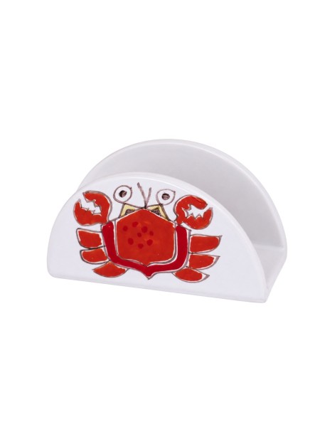 Napkin ring Folk Crab Cancer Ceramiche De Simone