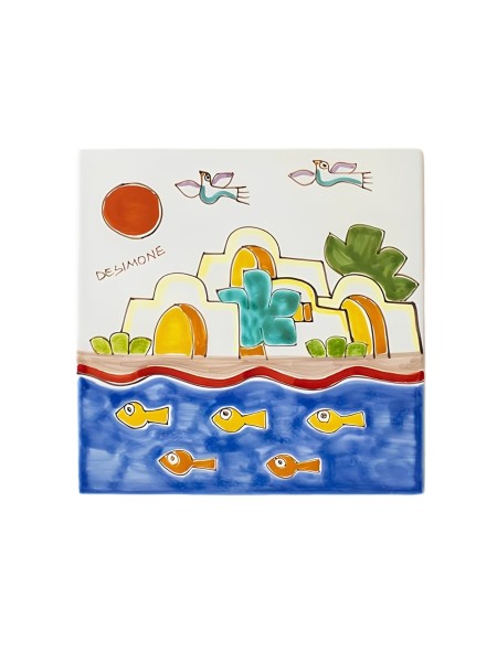 Piastrella Dammusi Ceramiche artigianali siciliane De Simone