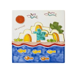 Ceramic tile Dammusi De Simone sicilian handmade pottery