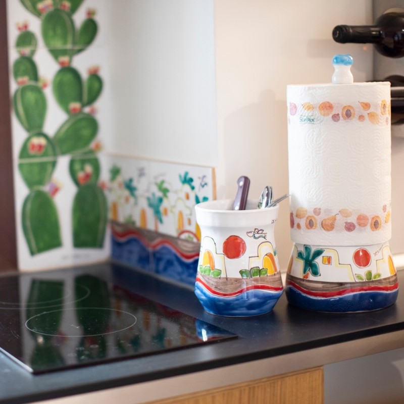 Piastrelle cucina siciliane artigianali Dammusi Ceramiche De Simone