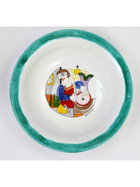 Piatto Tondo Folk Pescivendolo PTFK-3