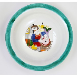 Round Plate Folk Fishmonger PTFK-3