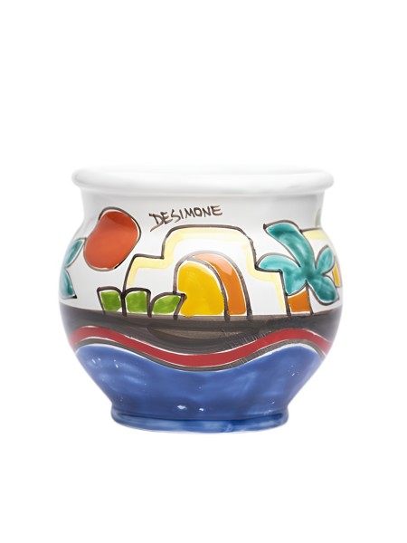 Handmade Plant pot Dammusi VSP5DA De Simone Pottery