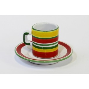 Tazzina caffè con piattino ceramiche de simone Procida