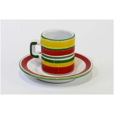 Tazzina caffè con piattino ceramiche de simone Procida