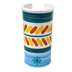 handmade sicilian ceramic Glass Holder Segesta de simone pottery