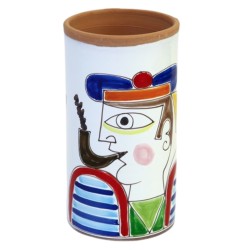Portabottiglia o utensili ceramica siciliana marinaio Folk PBT684FK-P