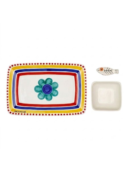 Set sushi ceramica artigianale siciliane Alicudi De Simone