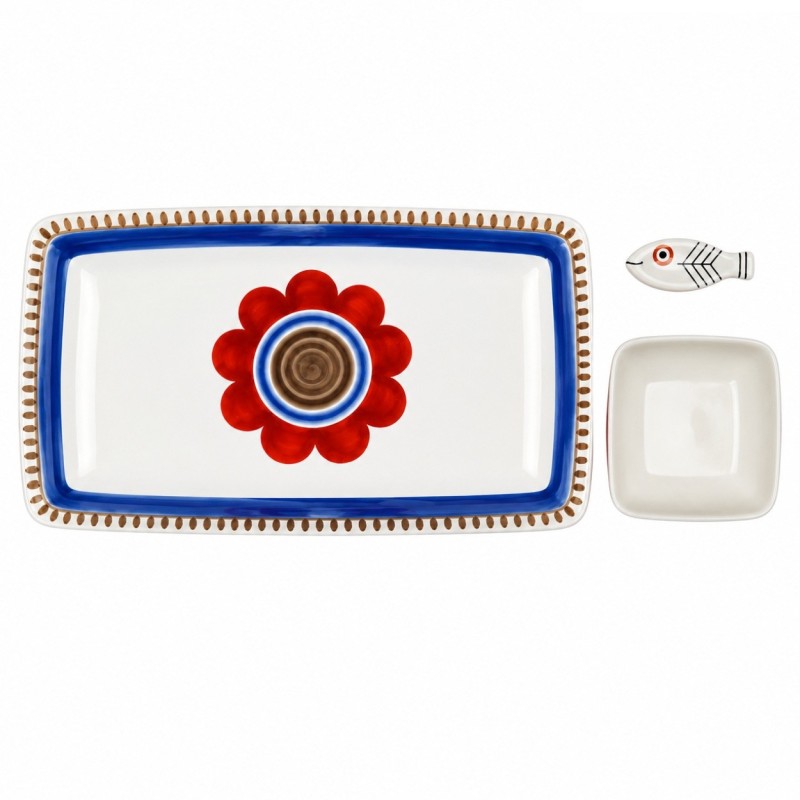 Set sushi ceramica artigianale siciliane Lampedusa De Simone