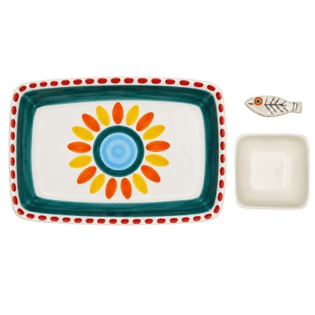 Handmade ceramic sicilian Sushi set Solunto De Simone Pottery