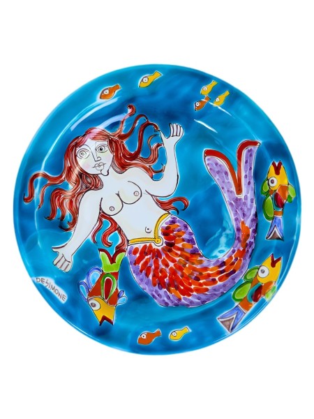 Piatto tondo DS 25 cm Sirena PT25DS-03 Ceramiche De Simone