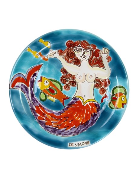 Circular plate DS 18 cm Mermaid DS-01 Ceramiche De Simone
