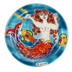 Piatto tondo DS 18 cm Sirena DS-01 Ceramiche De Simone