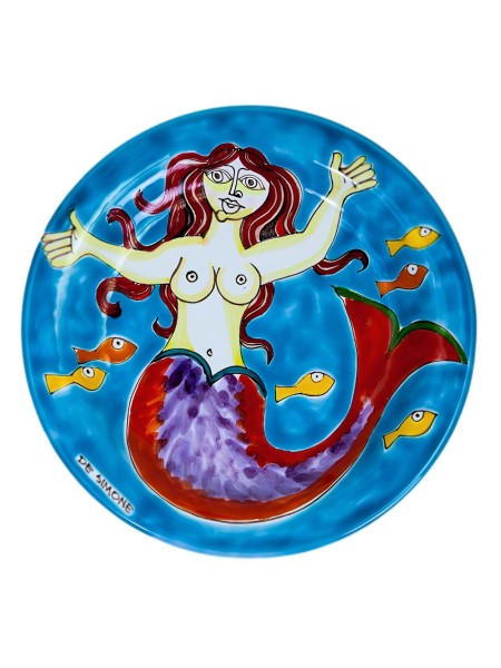 Piatto tondo DS 18 cm Sirena DS-19 Ceramiche De Simone