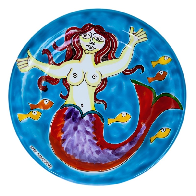 Piatto tondo DS 18 cm Sirena DS-19 Ceramiche De Simone