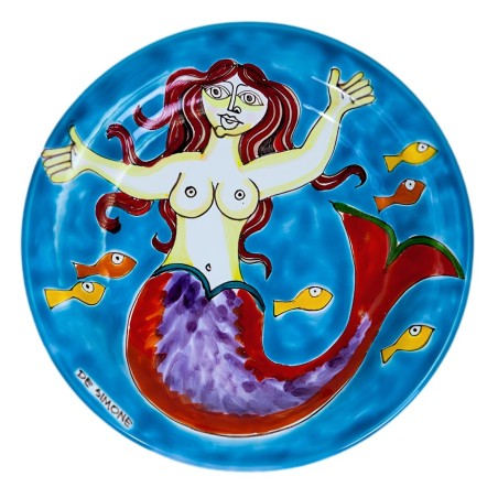 Circular plate DS 18 cm Siren DS-19 Ceramiche De Simone