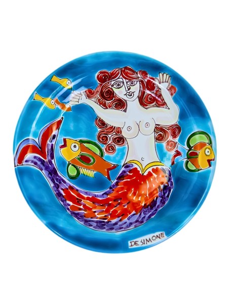 Piatto tondo DS 18 cm Sirena DS-22 Ceramiche De Simone