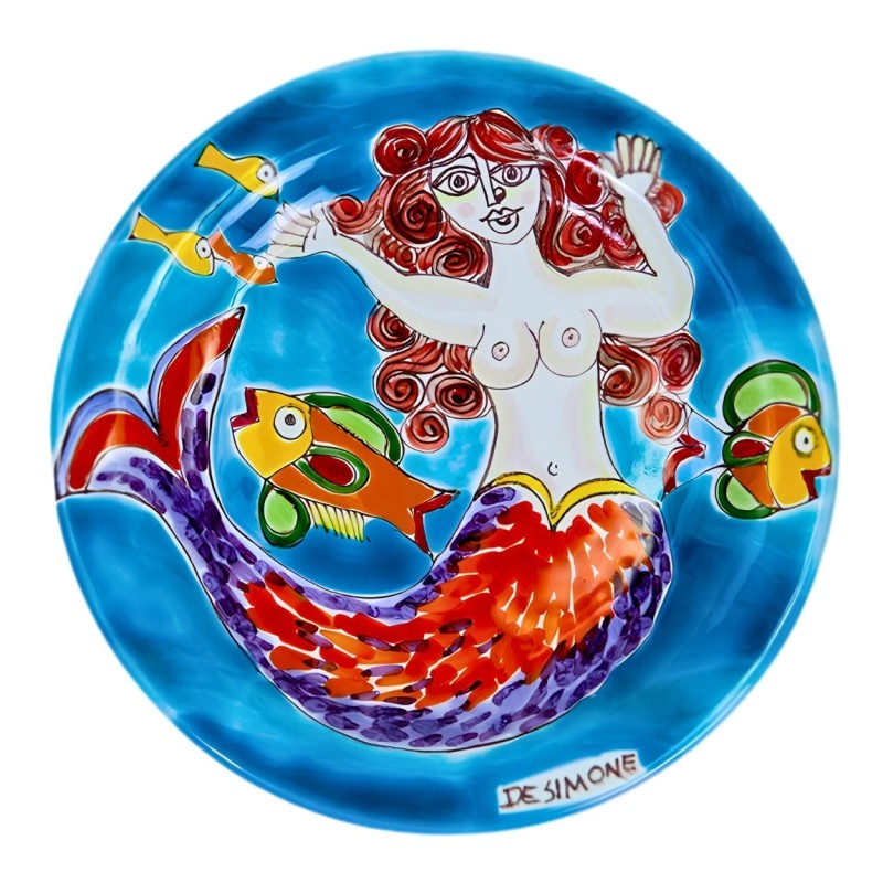 Piatto tondo DS 18 cm Sirena DS-22 Ceramiche De Simone