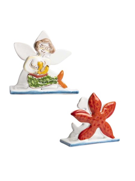 Napkin ring Folk mermaid starfish