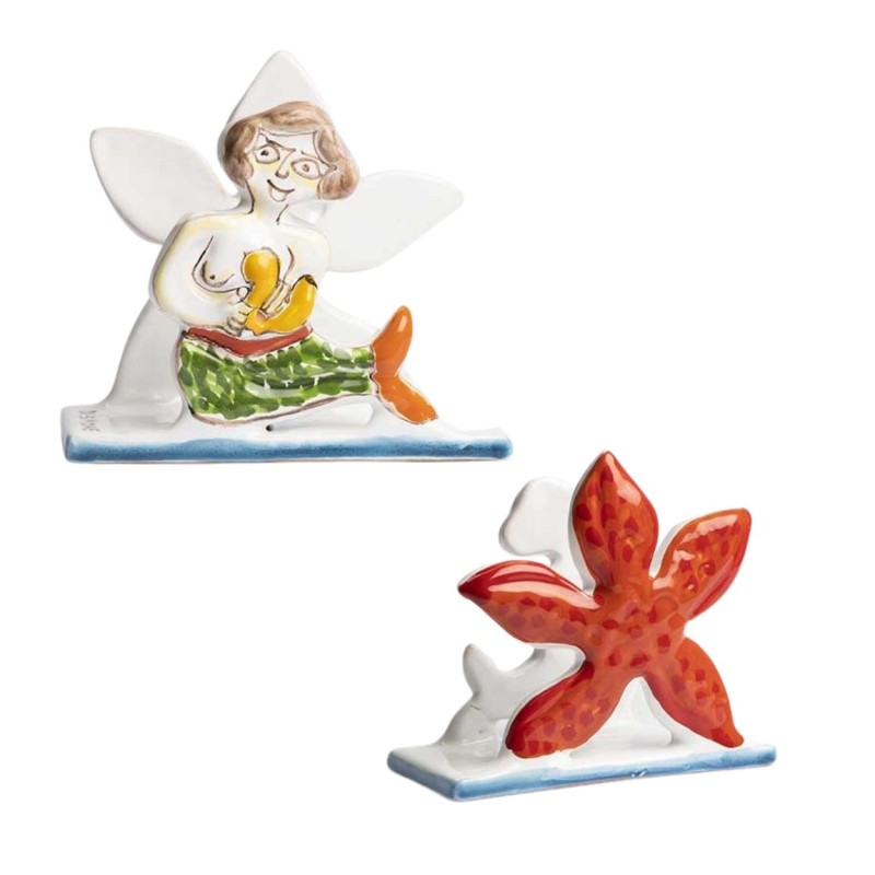 Napkin ring Folk mermaid starfish