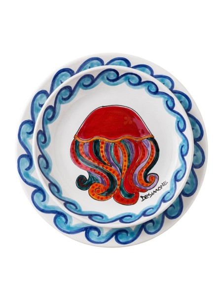 Piatto tondo Folk Medusa Ceramiche De Simone