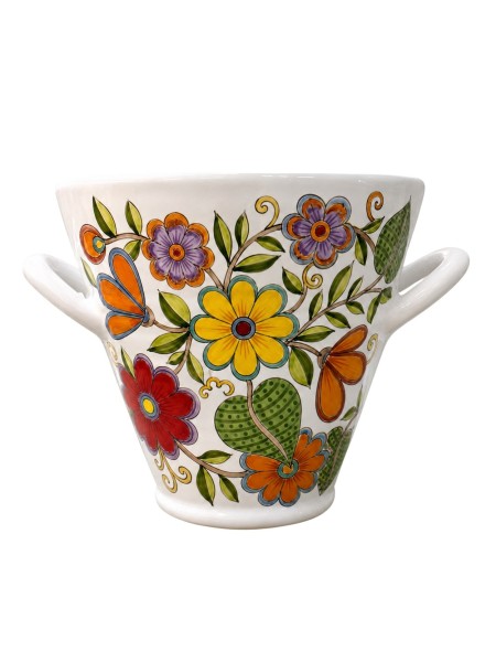 Secchiello Porta-ghiaccio DS Floreale ceramiche de simone