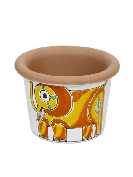 Round cachepot Folk Elephant VSPT819FK-3