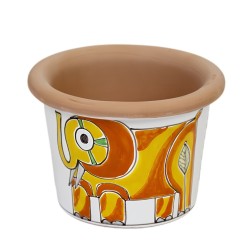 Vaso Tondo Elefante ceramiche artigianali siciliane de simone Folk VSPT819FK-3