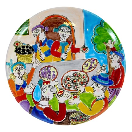 Decorative circular plate DS 35 cm Fishmongers