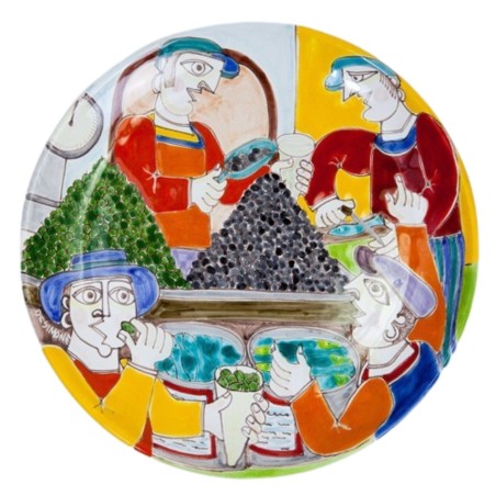 Decorative circular plate DS 30 cm Olives selling