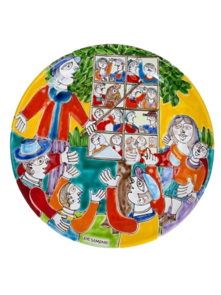 Decorative circular Plate DS 30 cm Teacher and students