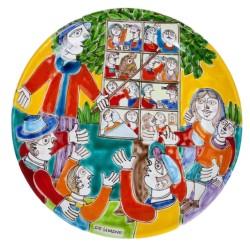 Decorative circular Plate DS 30 cm Teacher and students