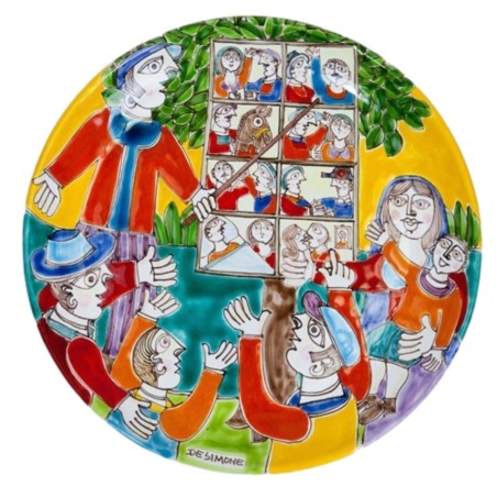 Decorative circular Plate DS 30 cm Teacher and students
