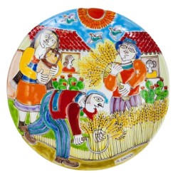 Piatto tondo decorativo DS 30 cm Raccolta del Grano DS-6
