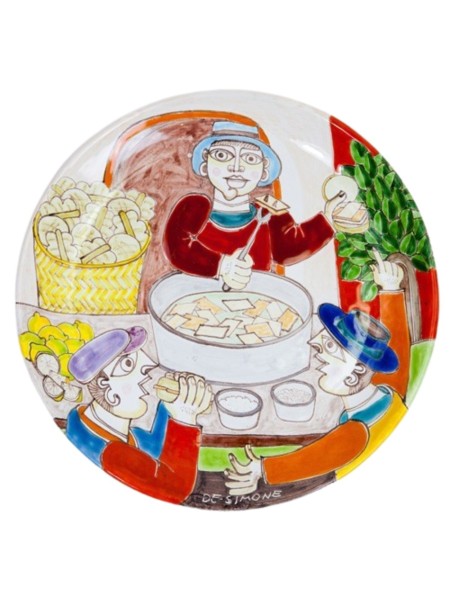 Decorative circular plate DS 30 cm Bread and Panelle